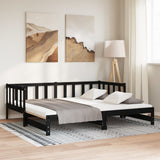 Pull-out Day Bed without Mattress Black 2xcm 814668