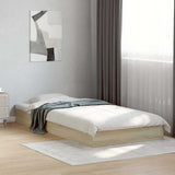 Bed Frame without Mattress Sonoma Oak 75x190 cm Small Single Engineered Wood 842079