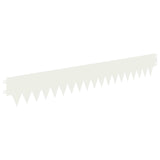 Lawn Edging 50 pcs 103 x 15 cm metal White 8008245