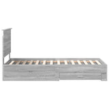 Bed Frame with Drawer Grey Sonoma 90 x 200 cm Engineered Wood 3411355