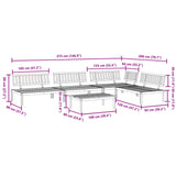 5 Piece Garden Pallet Sofa Set Solid Wood Acacia 3209430