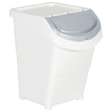 Stackable Waste Bins with Lids 3 pcs White PP 120 L 364070