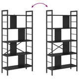 Bookshelf Black Oak 75 x 30 x 156 cm Engineered Wood 883958