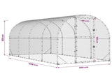 Chicken Coop Silver 400 x 200 x 200 cm Galvanised Steel 3434676