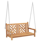 Garden Swing Bench 114 x 60 x 64 cm Solid Teak Wood 42001969