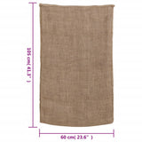 Jute Sacks 30 pcs 60x105 cm 100% Jute 220 gsm 155805