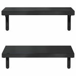 Wall Shelves 2 pcs 50x23.5 cm Black Stainless Steel 3214519