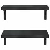 Wall Shelves 2 pcs 50x23.5 cm Black Stainless Steel 3214519