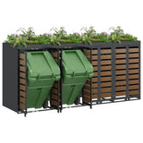 Wheelie Bin Storage for 4 Bins Anthracite 272 x 77.5 x 121.5 cm 3394775