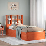 Bed Frame without Mattress Wax Brown 75x190 cm Small Single Solid Wood Pine 3323481