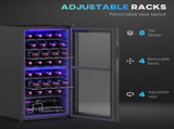 32 Bottle Dual Zone 5-18&degC Wine Fridge - Black T3398P342273
