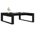 ZNTS Black Oak Coffee Table - 100x100x35 cm Made from Engineered Wood 862073