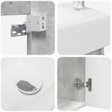 Bathroom Vanity Unit with Tap Concrete Grey 45.5 x 25.5 x 84 cm 889494