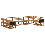 Outdoor Sofa Set 10 pcs Natural Solid Acacia Wood 3385560