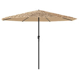 Garden Parasol with Steel Pole Brown 324x324x247 cm 4005109