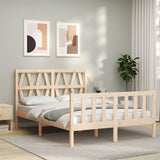 Bed Frame without Mattress Small Double Solid Wood Pine 3192461