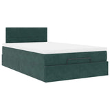 Ottoman Bed with Mattress & LEDs Dark Green 120x200cm Velvet 3312617