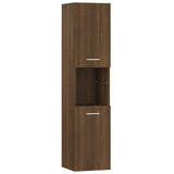 Bathroom Cabinet Brown Oak 30x30x130 cm Engineered Wood 815641