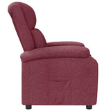 Recliner Chair Wine Red Fabric 342422