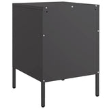 Bedside Cabinet Black 36x39x50.5 cm Steel 842922