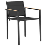Outdoor Furniture Set 5 pcs Black and Anthracite Textilene 3422886