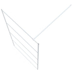 Walk-in Shower Wall White 100x195 cm Clear ESG Glass 152142