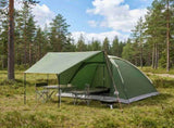 Camping Tent with Roof Green 4-Person Polyester and Steel 42028647