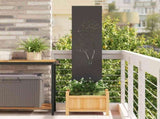 Garden Privacy Screen Black 32 x 140 cm Cold-rolled steel 876231