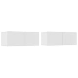 6 Piece TV Cabinet Set White Engineered Wood 3114462