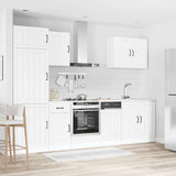 7 Piece Kitchen Cabinet Set "Lucca" White Engineered Wood 3314771