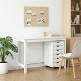 Desk and Rolling Cabinet Set MOSS 2 pcs White 3438786