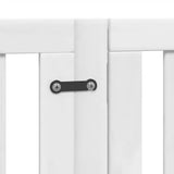 Dog Gate with Door Foldable 9 Panels White 450 cm Poplar Wood 3155650