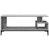 TV Cabinet Grey Sonoma 102x40x41 cm Engineered Wood and Powder-coated Steel 842414