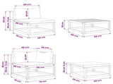 Sofa Set 8 pcs Natural Solid Acacia Wood 3417260