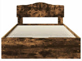 Bed Frame with Drawer Smoked Oak 75 x 190 cm Engineer Wood 3413058
