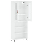 Highboard White 69.5x34x180 cm Engineered Wood 3198697