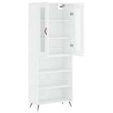 Highboard White 69.5x34x180 cm Engineered Wood 3198697