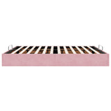 Ottoman Bed Frame No Mattress Pink 200x200 cm Velvet 3310990