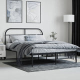 Bed Frame Black Powder-coated steel Double Bed Frame 353635