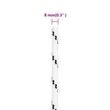 Braided Boat Rope White 8 mmx100 m Polyester 152768