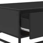 ZNTS Coffee Table Black 90x57x35 cm Engineered Wood and Metal 848754