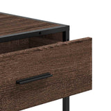 Console Table Brown Oak 90x35x80 cm Engineered Wood 849178