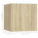 7 Piece TV Cabinet Set Sonoma Oak Engineered Wood 3079024