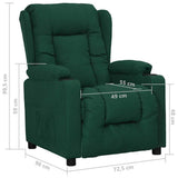 Recliner Chair Dark Green Fabric 339054
