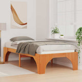Bed Frame Brown 100 x 200 cm Solid Pine Wood 873003