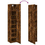 Slim Storage Cabinet Smoked Oak 40x42.5x225 cm Engineered Wood 3281277