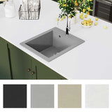 Overmount Kitchen Sink Single Basin Granite Grey 141673
