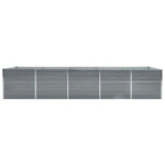 Garden Raised Bed Galvanised Steel 400x80x45 cm Grey 47056