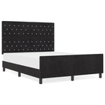 ZNTS Bed Frame Black 140x190 cm Velvet 3344875