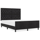 ZNTS Black Velvet Bed Frame 140x200 cm 3344881